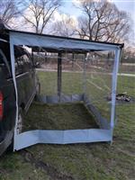 Dešťová clona Crystal+PVC - na míru - levá