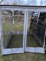 Dešťová clona Crystal+PVC - na míru - pravá