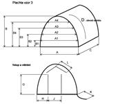 Fóliovníková plachta LD-PE tkaná - do tvaru(varianta 3)