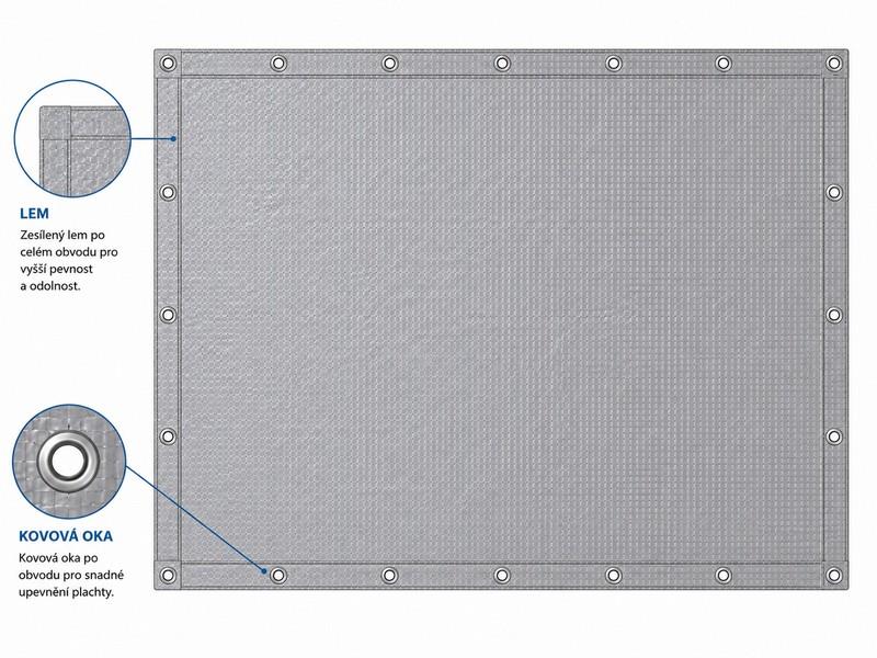 Krycí LD-PE tkaná plachta - 140g/m2 folníková