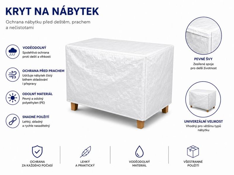 Kryt na nabytek - na míru  - LDPE fólie 140g/m2
