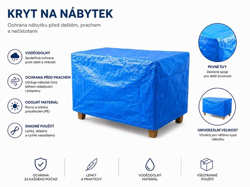 Kryt na nábytek - na míru - LDPE fólie 200g/m2