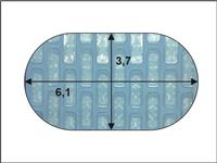 Solární plachta ovál 6,1 x 3,7m - fólie 500 mic modrá