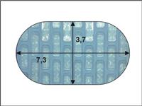Solární plachta ovál 7,3 x 3,7m - fólie 500 mic modrá