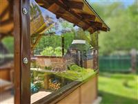 Plachta na pergolu - PVC fólie Crystal 0,5 mm + oka + lem