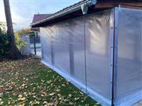 Plachta na pergolu - PVC fólie 625g/m2 transparentní