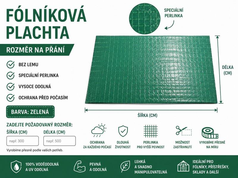 Perlinka 110g/m2 zelená - rozměr na přání - bez lemu