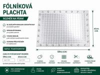 Perlinka 230g/m2 - rozměr na přání  -  lemovaná - oka