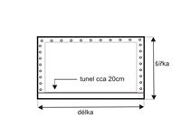 Plachta na kontejner - tunel - PVC síť 250g/m2
