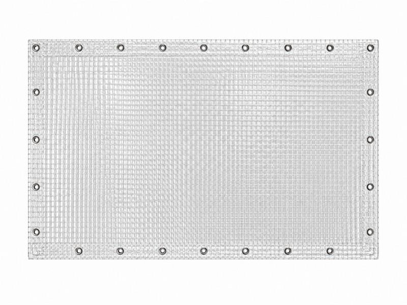 Krycí  PVC plachta z PES výstužnou mřížkou - 625g/m2 transparent