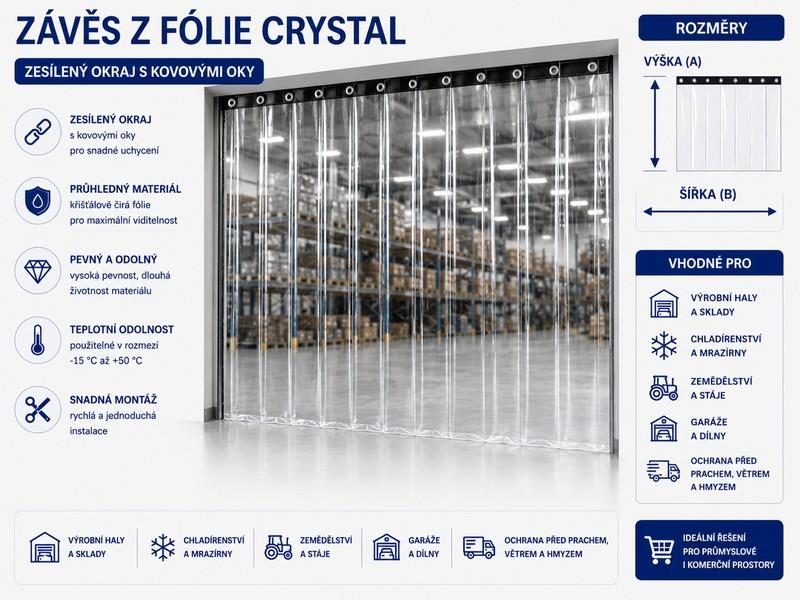 Závěs - PVC fólie Crystal 0,5mm
