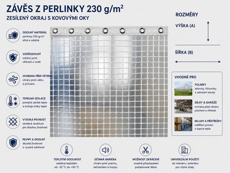 Závěs - LDPE fólie 230g/m2