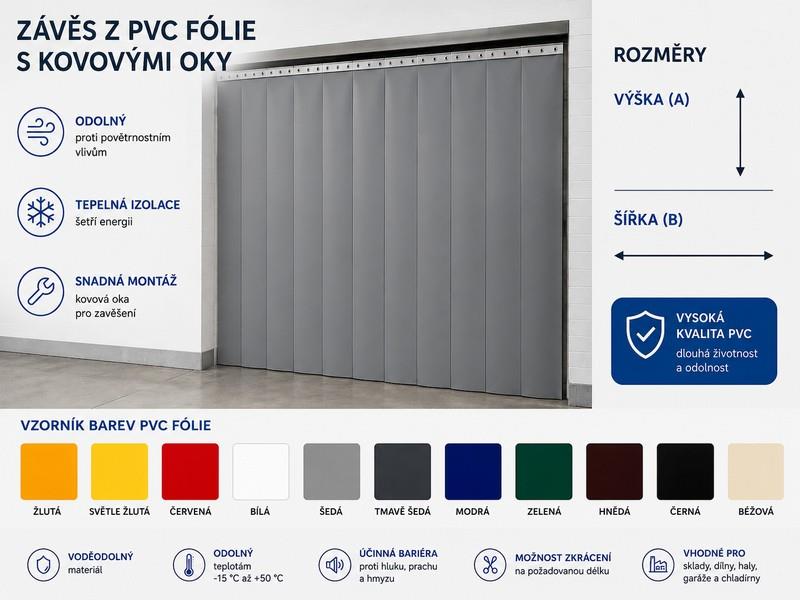 Závěs - PVC fólie 630g/m2